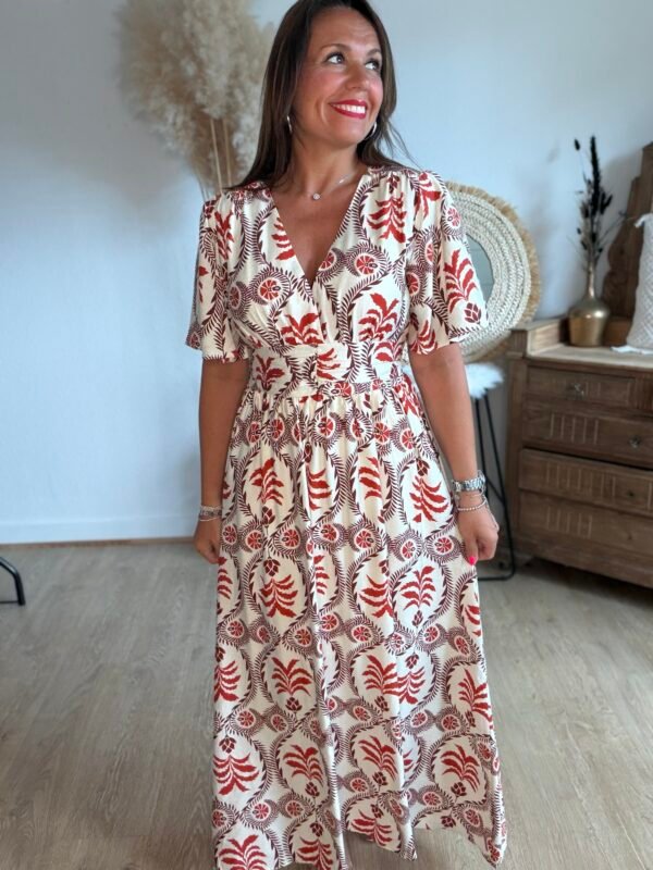 Robe longue imprimé Botanik - Modèle Suzie