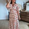 Robe longue imprimé Botanik - Modèle Suzie