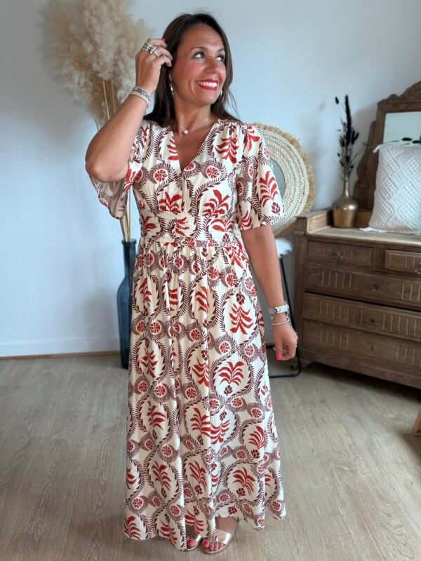 Robe longue imprimé Botanik - Modèle Suzie