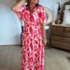 Robe longue imprimé fushia - Modèle Maddy
