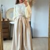 Pantalon large beige - Modèle Abby