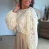 Blouse beige dentelle - Modèle Rosie