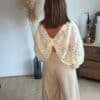 Blouse beige dentelle - Modèle Rosie