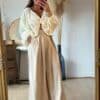 Pantalon large beige - Modèle Abby
