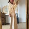 Pantalon large beige - Modèle Abby