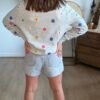 Short en jean gris destroy - Modèle Summer