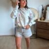 Short en jean gris destroy - Modèle Summer