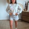 Short en jean gris destroy - Modèle Summer