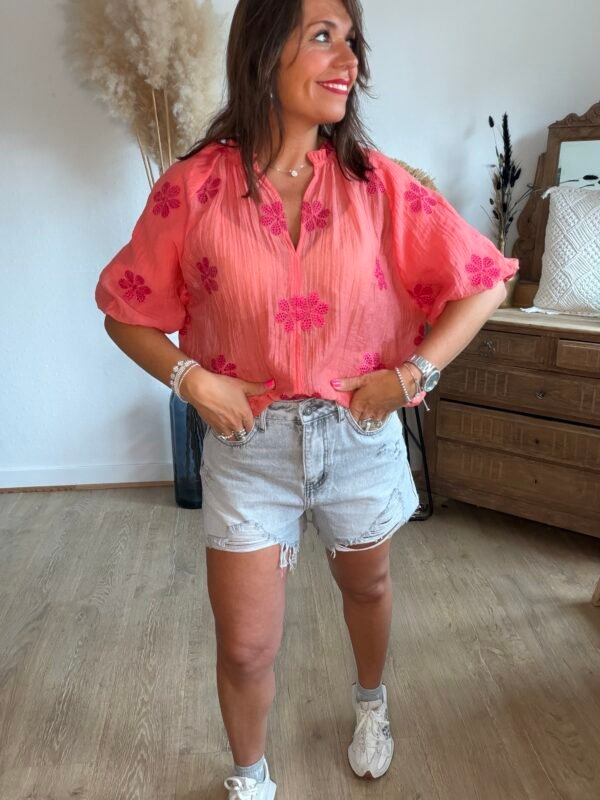 img_1117-2 Blouse corail - modèle Louisa