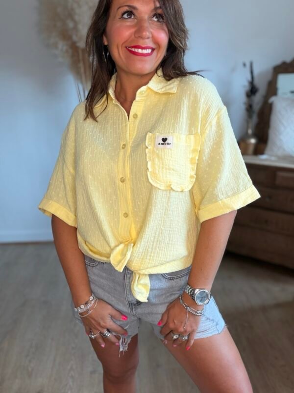 Chemise fluide jaune - Modèle Sunshine