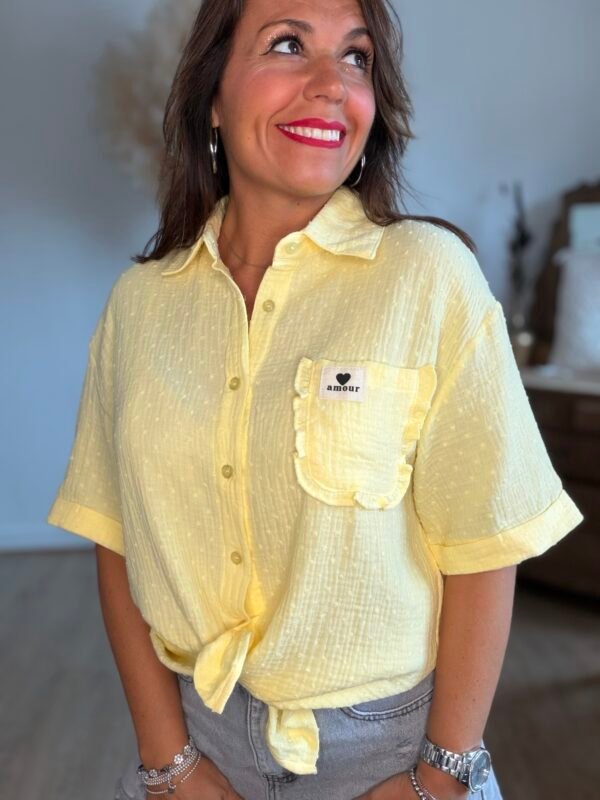 Chemise fluide jaune - Modèle Sunshine