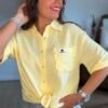 Chemise fluide jaune - Modèle Sunshine