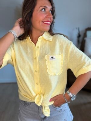 Chemise fluide jaune - Modèle Sunshine