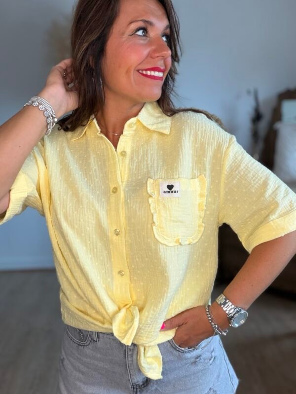 Chemise fluide jaune - Modèle Sunshine