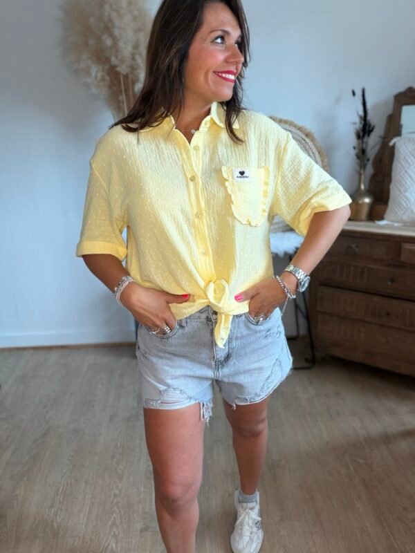 Chemise fluide jaune - Modèle Sunshine