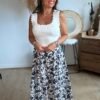 Top en maille blanc - Modèle Charlotte