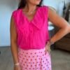 Chemise fushia col XXL - Modèle Adriana