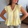 Blouse en voile jaune - Modèle Molly