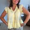 Blouse en voile jaune - Modèle Molly