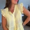 Blouse en voile jaune - Modèle Molly