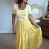 Jupe longue jaune - Modèle Julia