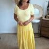 Jupe longue jaune - Modèle Julia