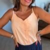 Top à rayures orange - Modèle Felicia