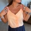 Top à rayures orange - Modèle Felicia