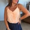 Top à rayures orange - Modèle Felicia