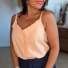 Top à rayures orange - Modèle Felicia