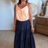 Top à rayures orange - Modèle Felicia