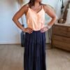 Jupe longue bleu marine - Modèle Julia