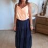 Jupe longue bleu marine - Modèle Julia