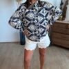 Veste marine avec broderie - Modèle Henri