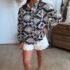 Veste marine avec broderie - Modèle Henri