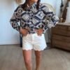 Short en jean blanc  - Modèle Fleur