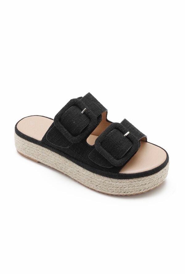 Mules espadrilles noires - Modèle Séville