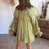 Blouse unie kaki clair - Modèle Liam