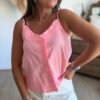 Top à rayures rose  - Modèle Felicia