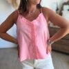 Top à rayures rose  - Modèle Felicia