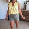 Short en jean léopard  - Modèle Noura