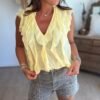 Blouse en voile jaune - Modèle June