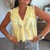 Blouse en voile jaune - Modèle June