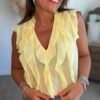 Blouse en voile jaune - Modèle June