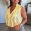 Blouse en voile jaune - Modèle June