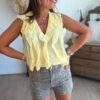 Short en jean léopard  - Modèle Noura