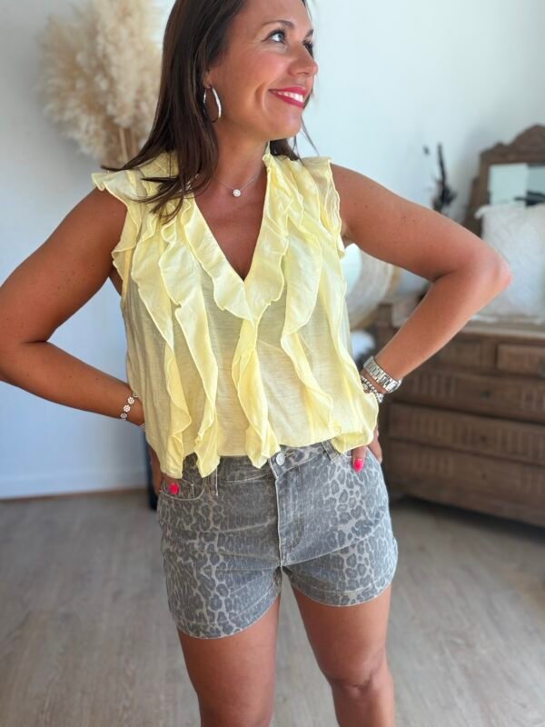 Blouse en voile jaune - Modèle June