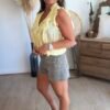 Short en jean léopard  - Modèle Noura