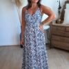 Robe imprimée porcelaine - Modèle Mathilde