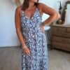 Robe imprimée porcelaine - Modèle Mathilde